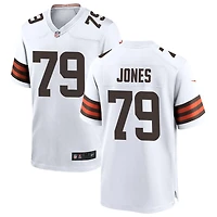 Dawand Jones Men's Nike White Cleveland Browns Custom Game Jersey