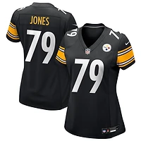Steven Jones Women's Nike Black Pittsburgh Steelers Custom Game Jersey