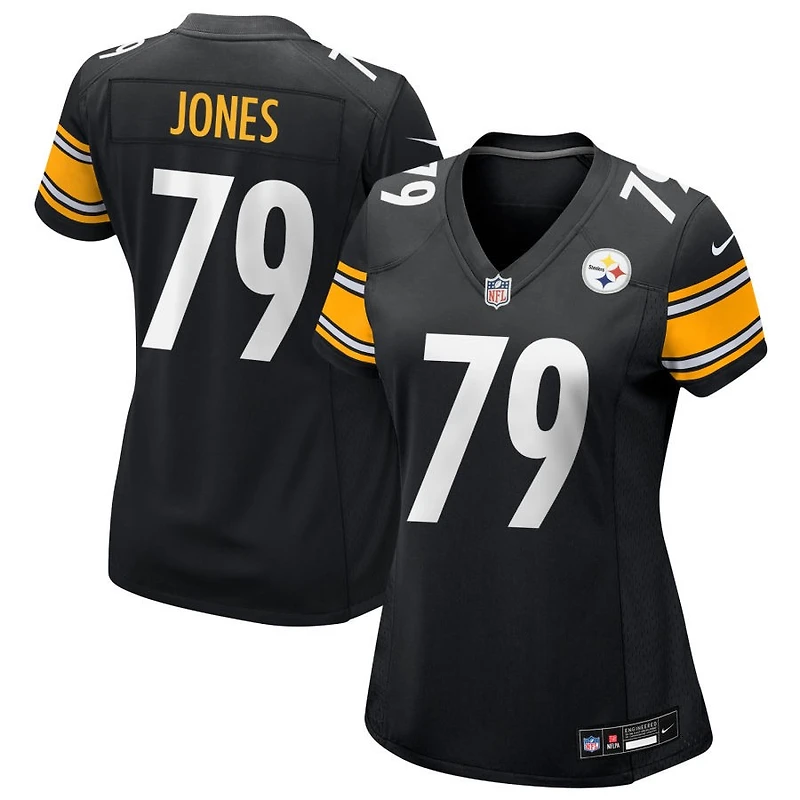 Steven Jones Women's Nike Black Pittsburgh Steelers Custom Game Jersey