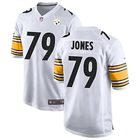 Steven Jones Men's Nike White Pittsburgh Steelers Game Custom Jersey