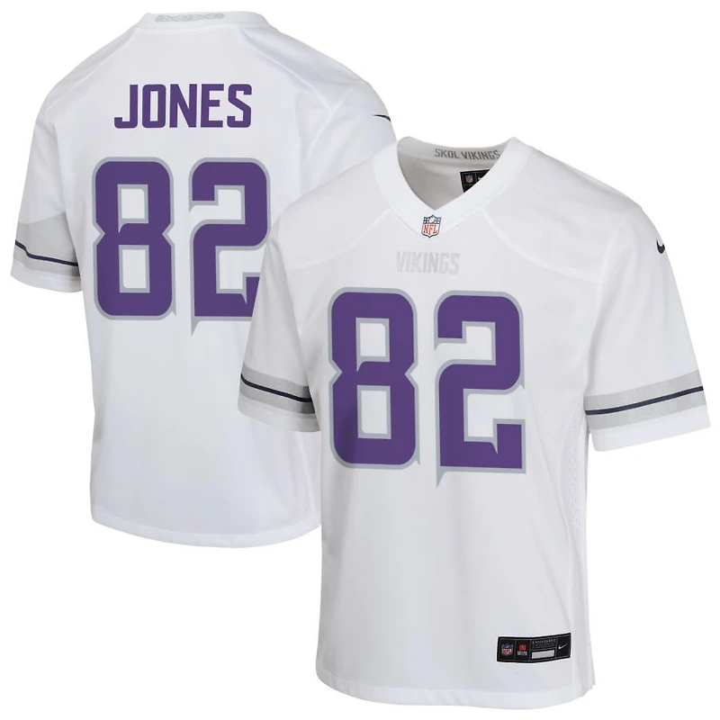 Jeshaun Jones Youth Nike White Minnesota Vikings Alternate Custom Game Jersey