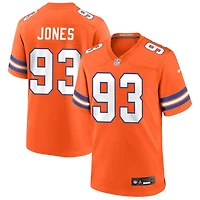 D.J. Jones Men's Nike Orange Denver Broncos Mile High Collection 1977 Throwback Custom Game Jersey
