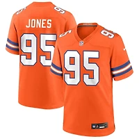 Sai'vion Jones Men's Nike Orange Denver Broncos Mile High Collection 1977 Throwback Custom Game Jersey