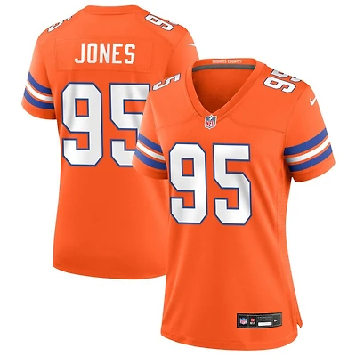 Sai'vion Jones Women's Nike Orange Denver Broncos Mile High Collection 1977 Throwback Custom Game Jersey