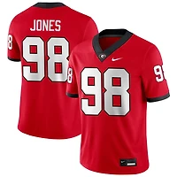 Noah Jones Men's Nike Red Georgia Bulldogs NIL Pick-A-Player Game Jersey