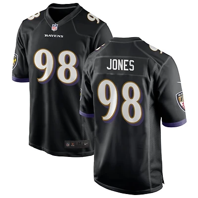 Travis Jones Men's Nike Black Baltimore Ravens Alternate Custom Game Jersey