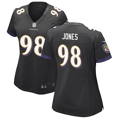 Travis Jones Women's Nike Black Baltimore Ravens Alternate Custom Game Jersey
