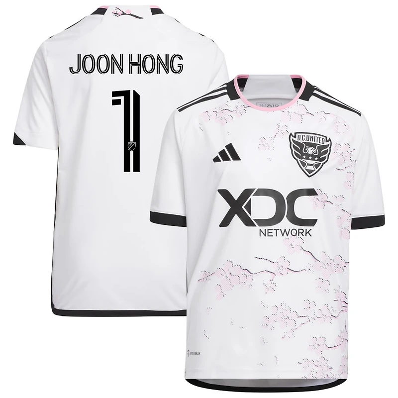 Joon Hong Kim Joon Hong Youth adidas White D.C. United 2023 The Cherry Blossom Kit Replica Custom Jersey