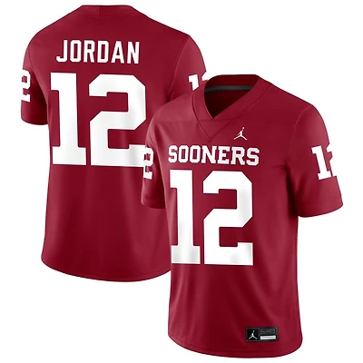 Devon Jordan Men's Jordan Brand Crimson Oklahoma Sooners NIL Pick-A-Player Football Replica Jersey
