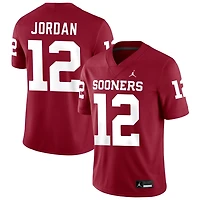 Devon Jordan Men's Jordan Brand Crimson Oklahoma Sooners NIL Pick-A-Player Football Replica Jersey