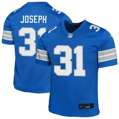 Kerby Joseph Youth Nike Blue Detroit Lions Custom Game Jersey
