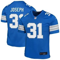 Kerby Joseph Youth Nike Blue Detroit Lions Custom Game Jersey