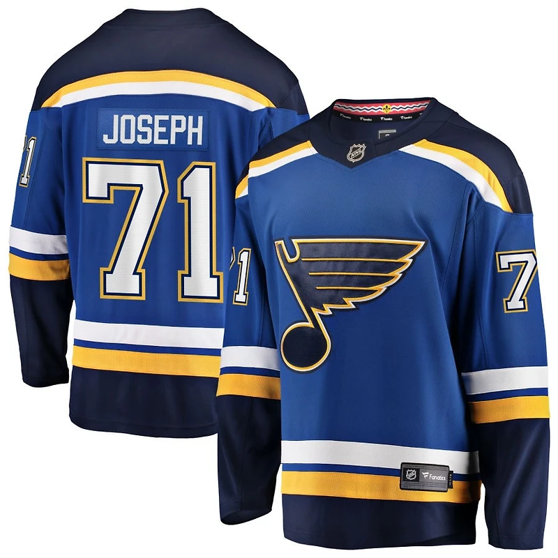 Mathieu Joseph Men's Fanatics Blue St. Louis Blues Home Breakaway Custom Jersey