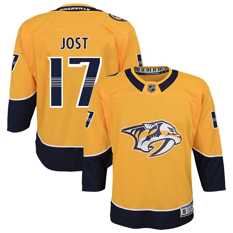 Tyson Jost Youth Yellow Nashville Predators Home Premier Custom Jersey