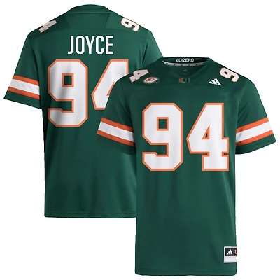 Dylan Joyce Men's adidas  Green Miami Hurricanes NIL Pick-A-Player Alternate Premier Football Jersey