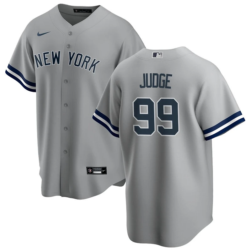 Aaron Judge Men's Nike Gray New York Yankees Road Replica Custom Jersey
