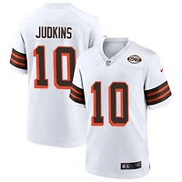 Quinshon Judkins Men's Nike White Cleveland Browns 1946 Collection Alternate Custom Jersey