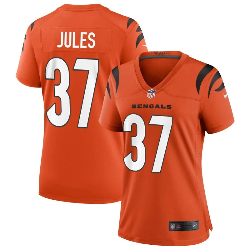 PJ Jules Women's Nike Orange Cincinnati Bengals Alternate Game Custom Jersey