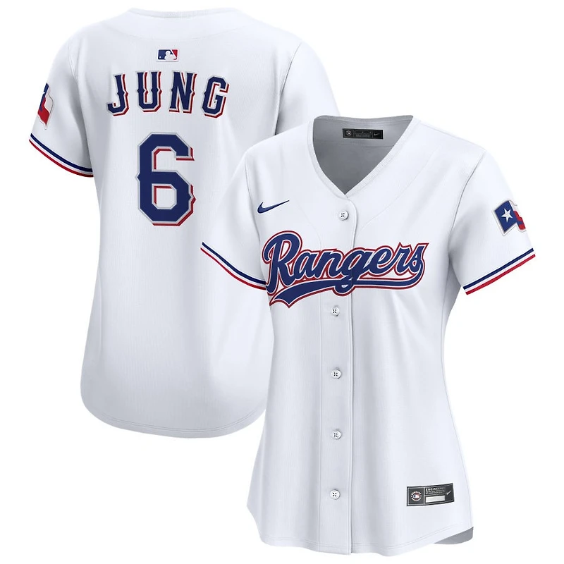 Josh Jung Women's Nike White Texas Rangers Home Limited Custom Jersey