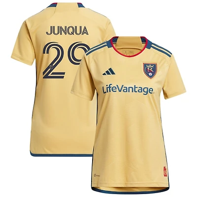Sam Junqua Women's adidas Gold Real Salt Lake 2023 The Beehive State Kit Replica Custom Jersey