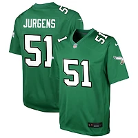 Cam Jurgens Youth Nike Kelly Green Philadelphia Eagles Alternate Custom Game Jersey