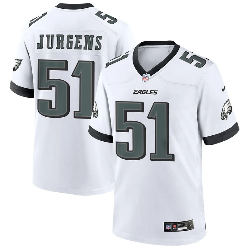 Cam Jurgens Men's Nike White Philadelphia Eagles Custom Game Jersey
