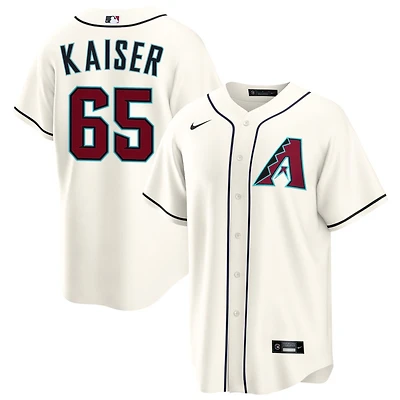 Connor Kaiser Men's Nike  Cream Arizona Diamondbacks Home Custom Replica Jersey