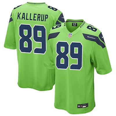 Nick Kallerup Men's Nike Neon Green Seattle Seahawks Alternate Custom Game Jersey