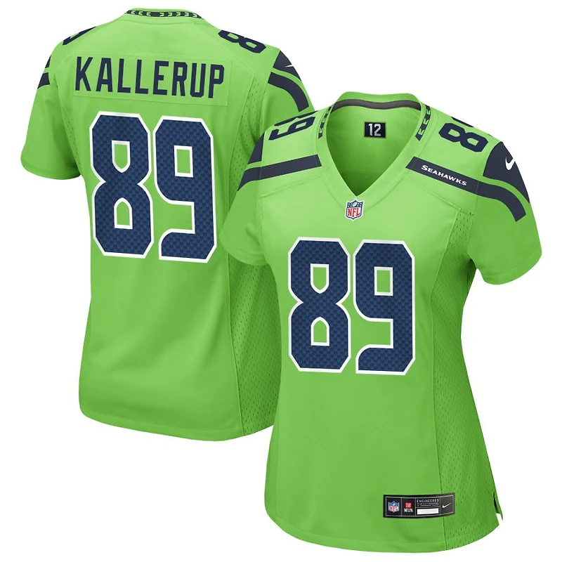 Nick Kallerup Women's Nike Neon Green Seattle Seahawks Alternate Custom Game Jersey