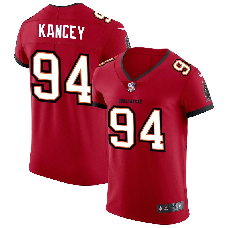 Calijah Kancey Men's Nike Red Tampa Bay Buccaneers Vapor Elite Custom Jersey