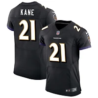 Sanoussi Kane Men's Nike Black Baltimore Ravens Speed Machine Elite Custom Jersey