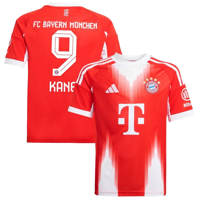 Harry Kane Youth adidas Red Bayern Munich 2025/26 Home Replica Custom Jersey