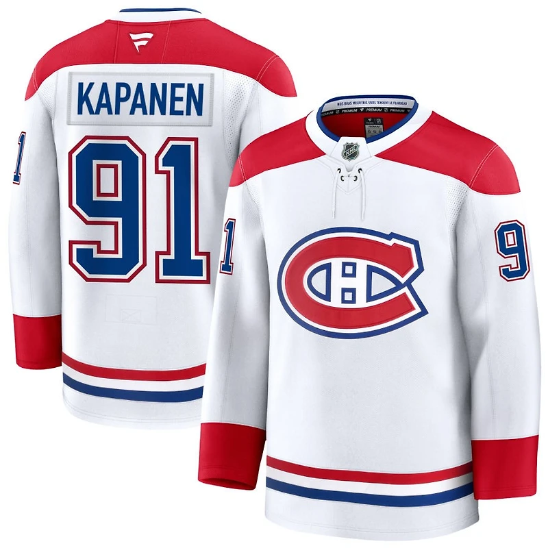 Oliver Kapanen Men's Fanatics White Montreal Canadiens Away Premium Custom Jersey