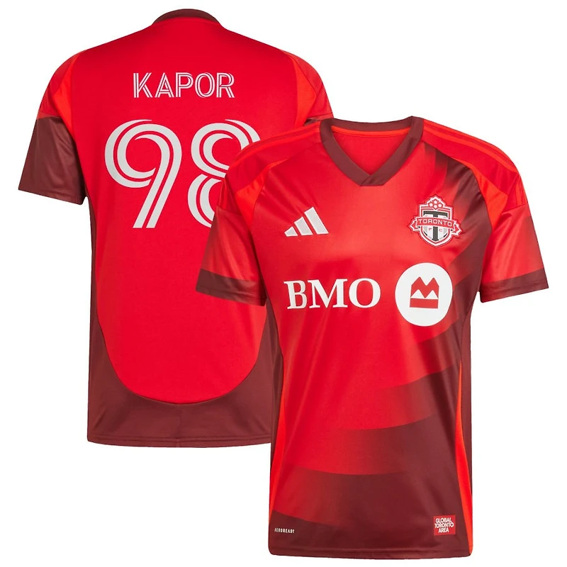 Stefan Kapor Men's adidas Red Toronto FC 2025 Club Kit Replica Custom Jersey