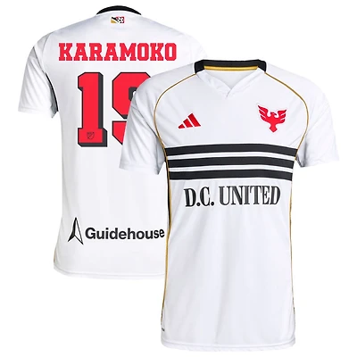 Hakim Karamoko Men's adidas White D.C. United 2025 Third Replica Custom Jersey