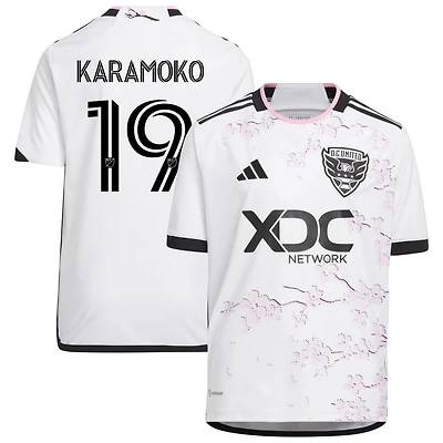 Hakim Karamoko Youth adidas White D.C. United 2023 The Cherry Blossom Kit Replica Custom Jersey