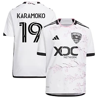 Hakim Karamoko Youth adidas White D.C. United 2023 The Cherry Blossom Kit Replica Custom Jersey