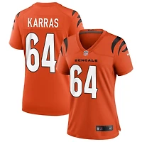 Ted Karras Women's Nike Orange Cincinnati Bengals Alternate Game Custom Jersey