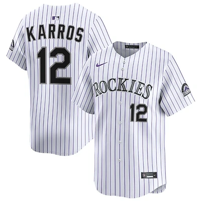 Kyle Karros Men's Nike White Colorado Rockies Home Limited Custom Jersey