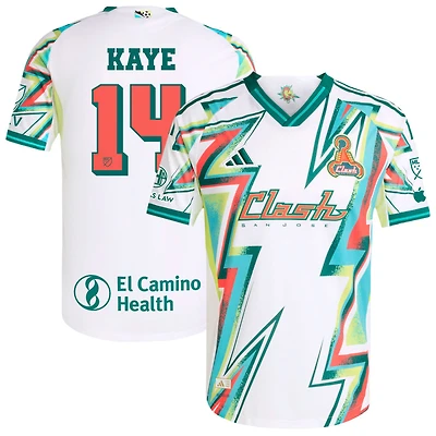 Mark-Anthony Kaye Men's adidas White San Jose Earthquakes 2025 Third Authentic Custom Jersey