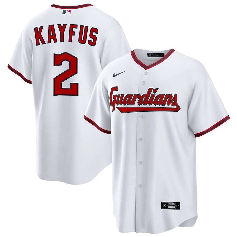 C.J. Kayfus Men's Nike  White Cleveland Guardians Home Custom Replica Jersey
