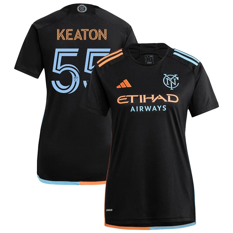 Keaton Parks Keaton Men's adidas  Black New York City FC 2024 24/7 Kit Replica Custom Jersey
