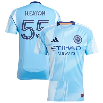 Keaton Parks Keaton Men's adidas Light Blue New York City FC 2025 The Excelsior Kit Replica Custom Jersey