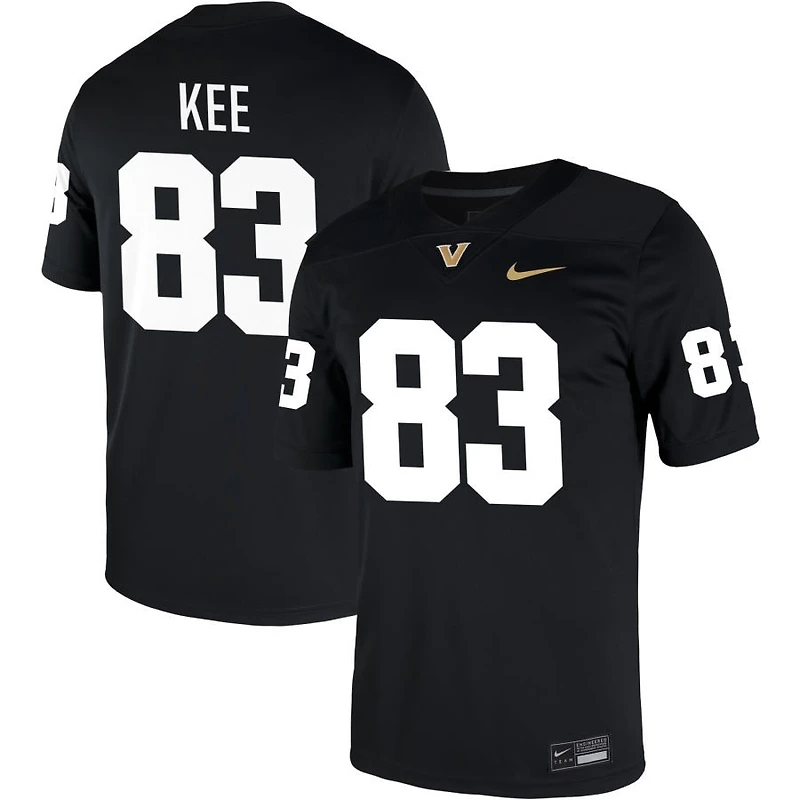 Derek Kee Men's Nike Black Vanderbilt Commodores NIL Pick-A-Player Game Jersey