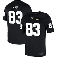 Derek Kee Men's Nike Black Vanderbilt Commodores NIL Pick-A-Player Game Jersey