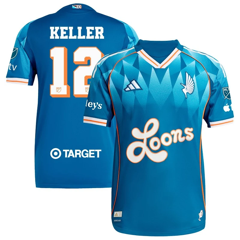 Kipp Keller Men's adidas Blue Minnesota United FC 2025 Third Authentic Custom Jersey