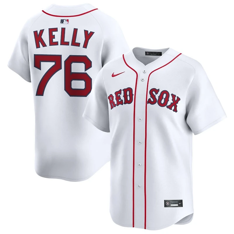 Zack Kelly Men's Nike White Boston Red Sox Home Limited Custom Jersey