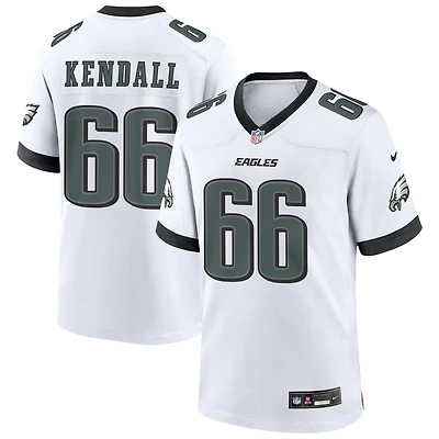 Drew Kendall Men's Nike White Philadelphia Eagles Custom Game Jersey