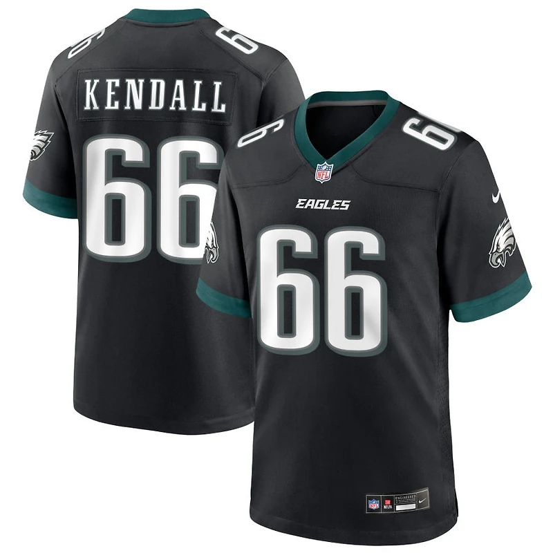 Drew Kendall Men's Nike Black Philadelphia Eagles Alternate Custom Game Jersey