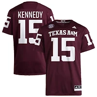 Rylan Kennedy Men's adidas  Maroon Texas A&M Aggies NIL Pick-A-Player Home Premier Football Jersey
